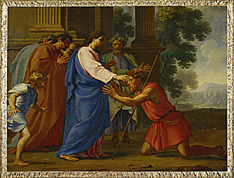 Eustache Lesueur -  Le Christ guérissant l'Aveugle de Jéricho